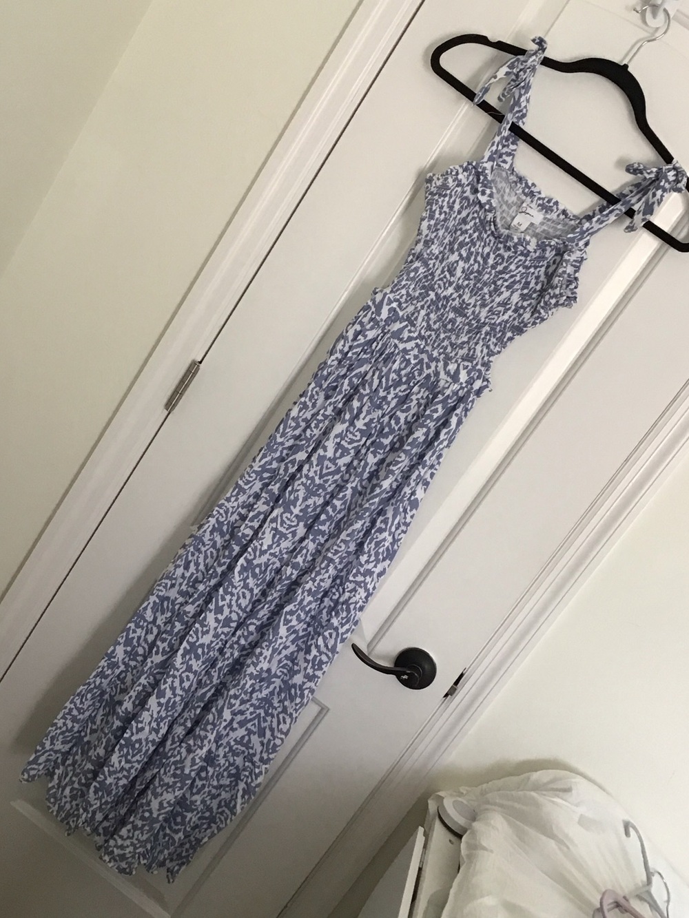 Japna blue and white summer maxi dress